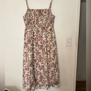 Floral Print Women's Midi Dress